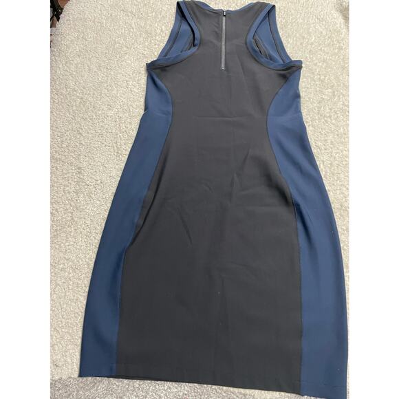 Athleta Women's Size Small Fuse Scuba Colorblock Sporty Dress Black Blue - Picture 2 of 6